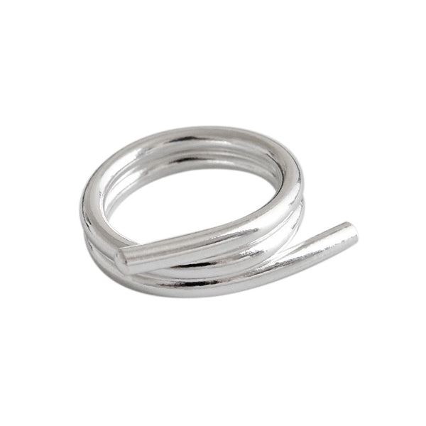 Lovcia 925 Sterling Silver Adjustable Ring Cross Design-Rings-Rhodium-Rhodium