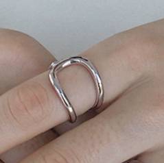 Lovcia 925 Sterling Silver Adjustable Ring Gold Plated-Rings-Rhodium-Rhodium