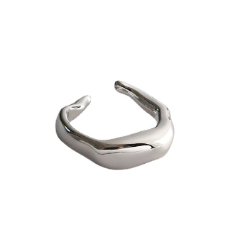 Lovcia 925 Sterling Silver Adjustable Ring Gold Plated-Rings-Rhodium-Rhodium