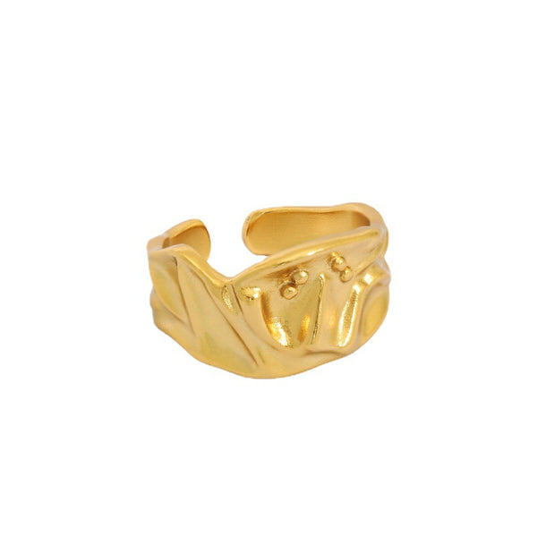Lovcia 925 Sterling Silver Adjustable Ring Gold Plated-Rings-Yellow Gold-Yellow Gold