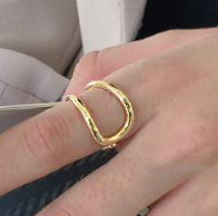 Lovcia 925 Sterling Silver Adjustable Ring Gold Plated-Rings-Yellow Gold-Yellow Gold