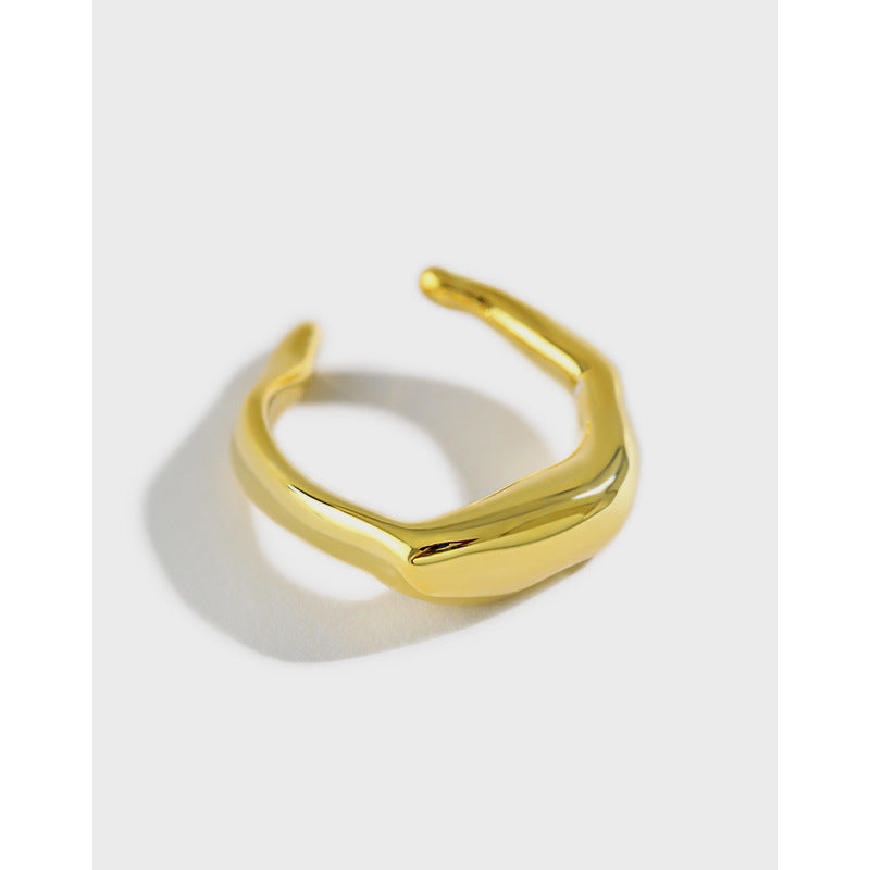 Lovcia 925 Sterling Silver Adjustable Ring Gold Plated-Rings-Yellow Gold-Yellow Gold