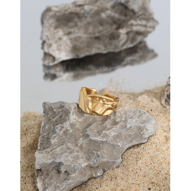 Lovcia 925 Sterling Silver Adjustable Ring Gold Plated-Rings-Yellow Gold-Yellow Gold