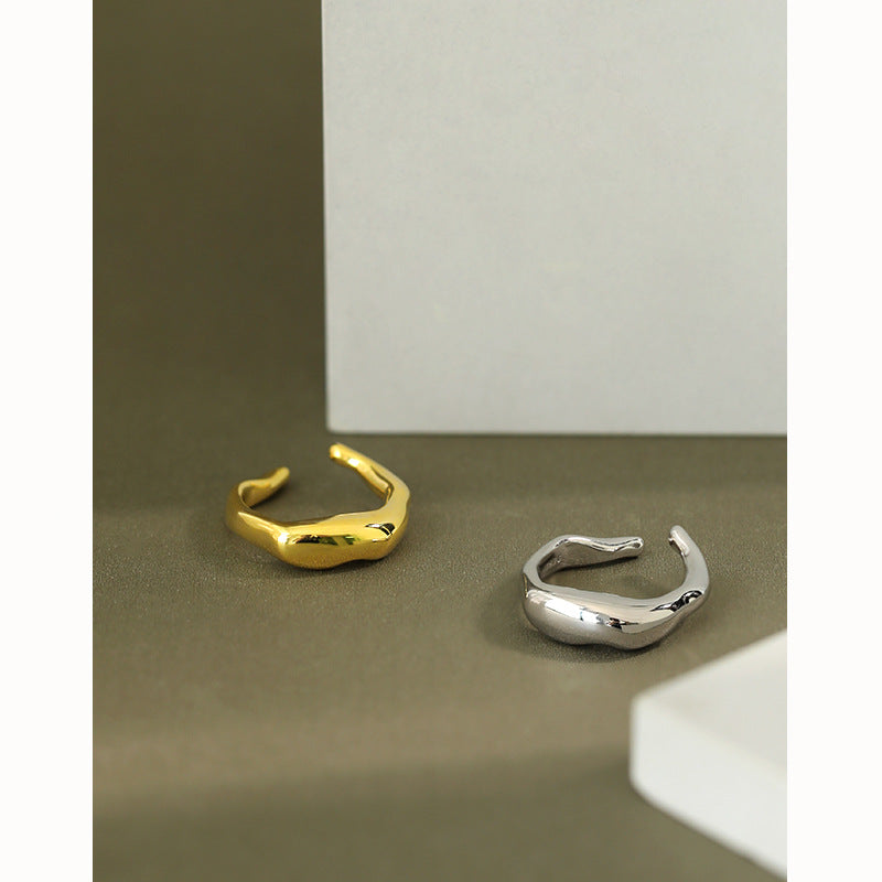 Lovcia 925 Sterling Silver Adjustable Ring Gold Plated-Rings-Yellow Gold-Yellow Gold