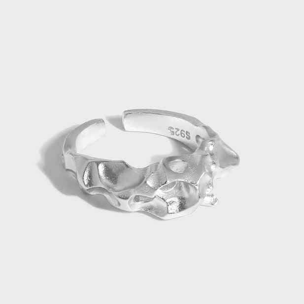 Lovcia 925 Sterling Silver Adjustable Ring Gold Tone-Rings-