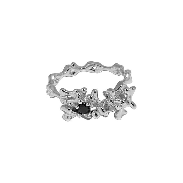 Lovcia 925 Sterling Silver Adjustable Ring Gold Tone CZ-Rings-Yellow Gold-