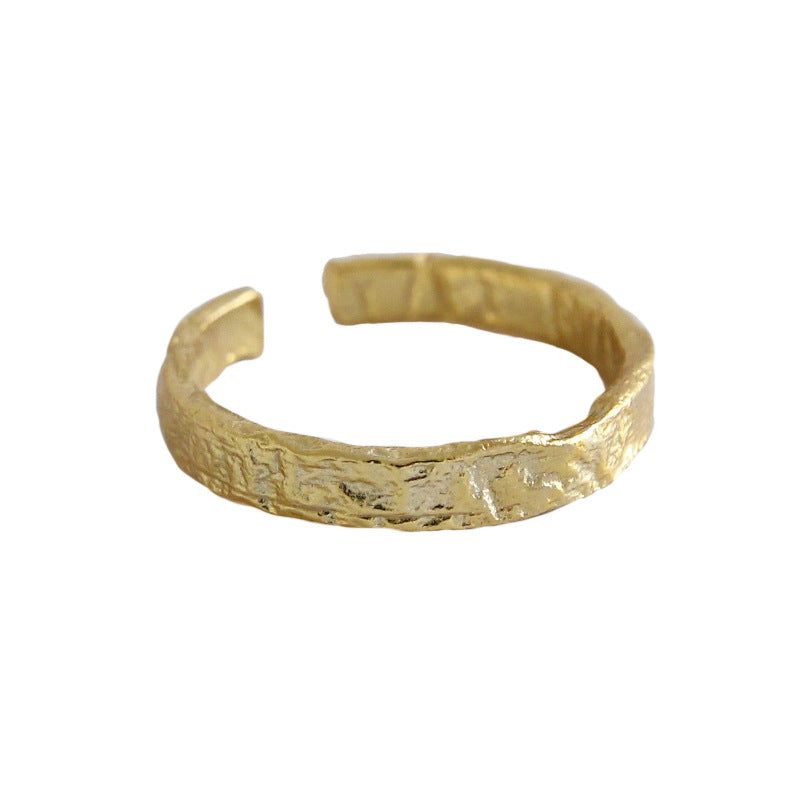 Lovcia 925 Sterling Silver Adjustable Ring Gold Tone-Rings-Yellow Gold-Yellow Gold