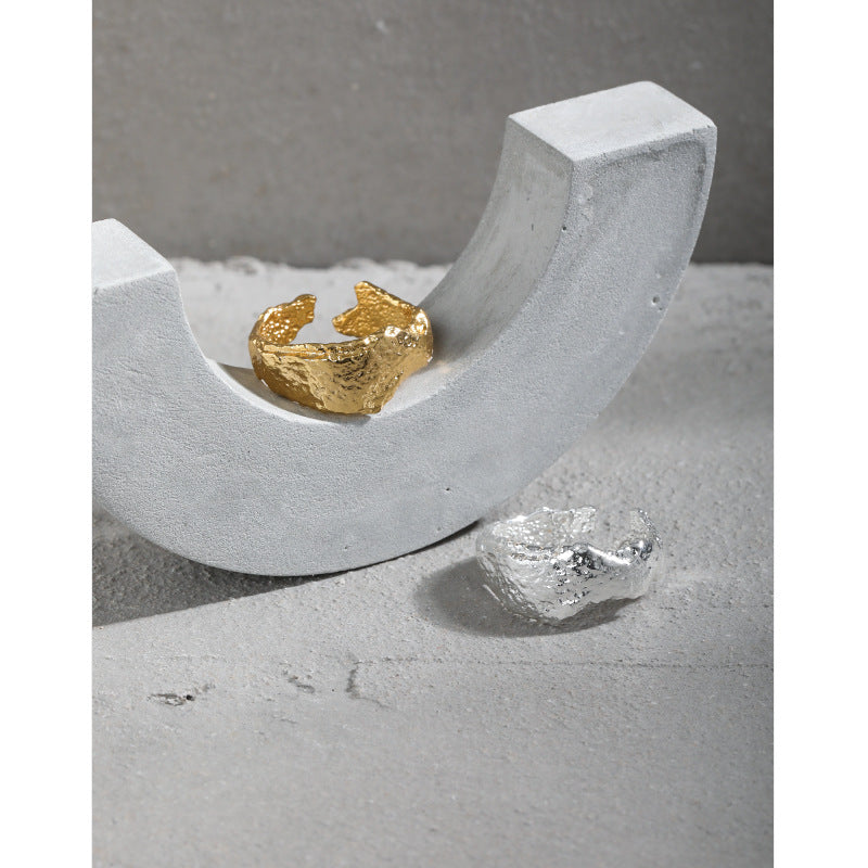 Lovcia 925 Sterling Silver Adjustable Ring Gold Tone-Rings-Yellow Gold-Yellow Gold