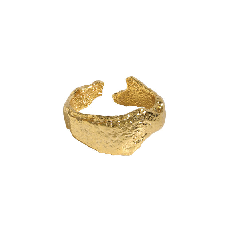Lovcia 925 Sterling Silver Adjustable Ring Gold Tone-Rings-Yellow Gold-Yellow Gold
