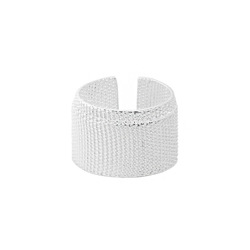 Lovcia 925 Sterling Silver Adjustable Ring Silver Bandage-Rings-Rhodium-Rhodium