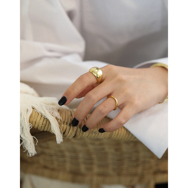 Lovcia 925 Sterling Silver Adjustable Stacker Ring Gold-Rings-Thin Ring & Yellow Gold & US 7-Thin Ring & Yellow Gold & US 7