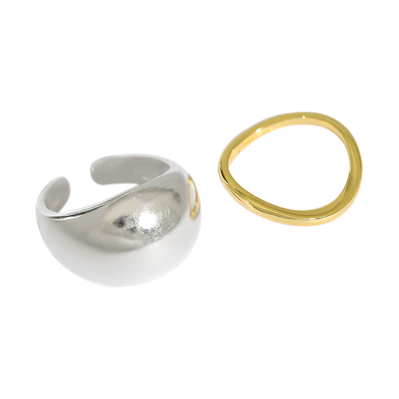 Lovcia 925 Sterling Silver Adjustable Stacker Ring Gold-Rings-Thin Ring & Yellow Gold & US 7-Thin Ring & Yellow Gold & US 7