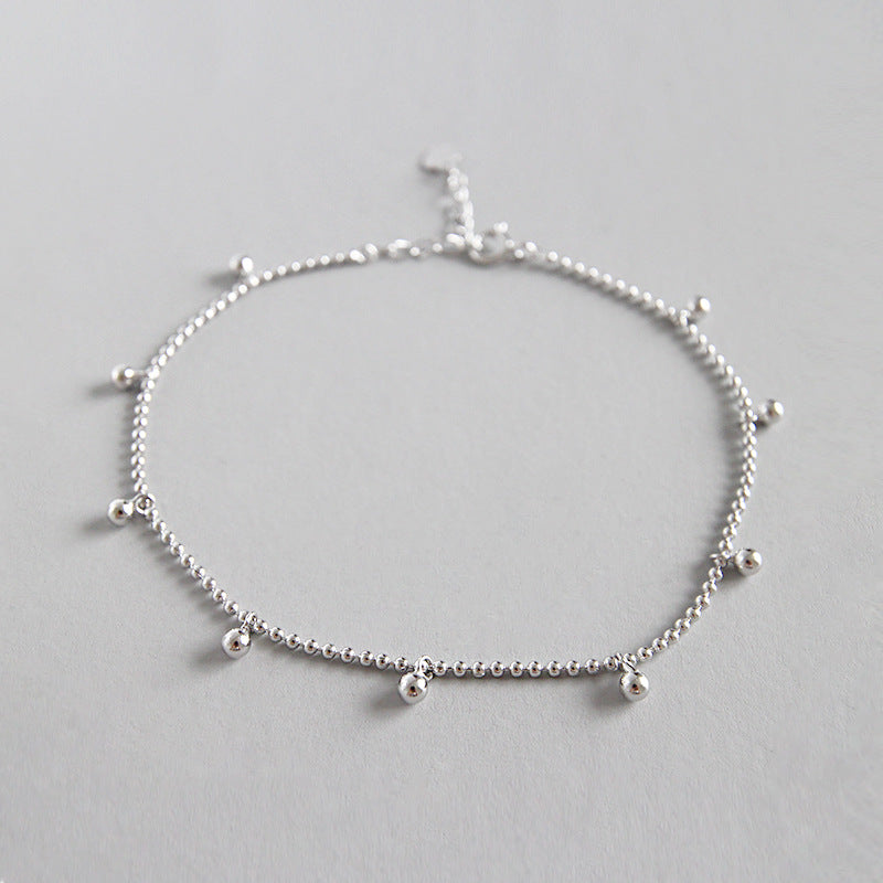 Lovcia 925 Sterling Silver Anklet 200mm Adjustable-Anklets-Rhodium-
