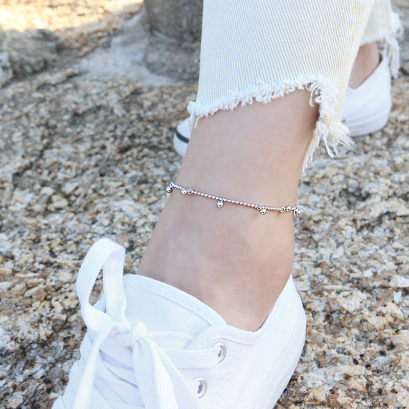 Lovcia 925 Sterling Silver Anklet 200mm Adjustable-Anklets-Rhodium-