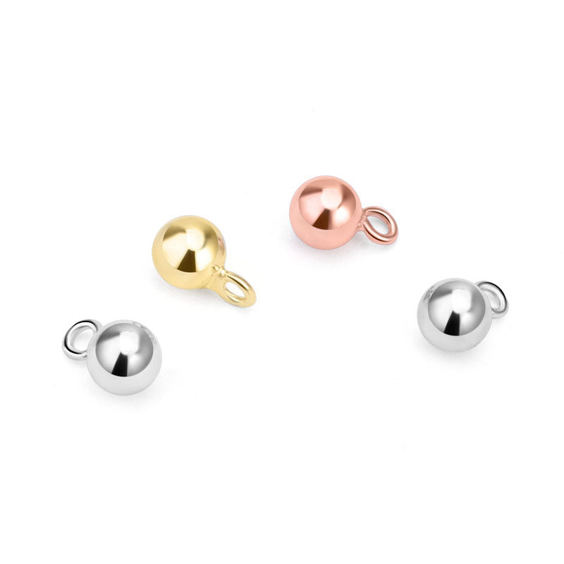 Lovcia 925 Sterling Silver Bead Bail 4mm Gold Tone-Jewelry Making Kits-Rose Gold-5mm-Rose Gold
