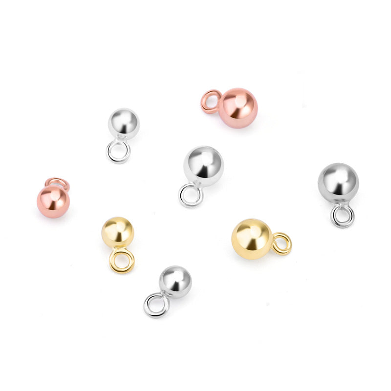 Lovcia 925 Sterling Silver Bead Bail 4mm Gold Tone-Jewelry Making Kits-Rose Gold-5mm-Rose Gold