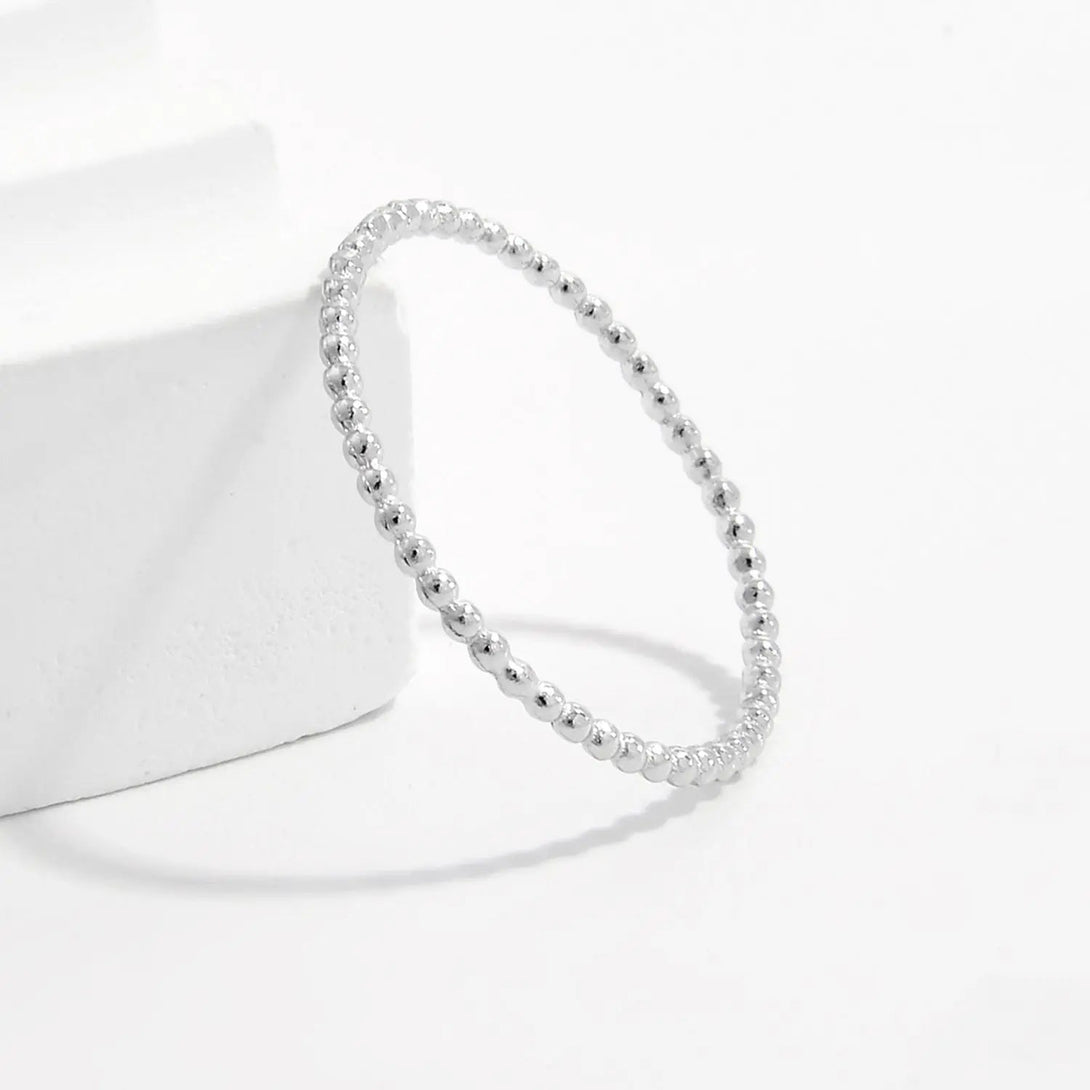 Lovcia 925 Sterling Silver Bead Ring-Rings-Silver-6-Silver