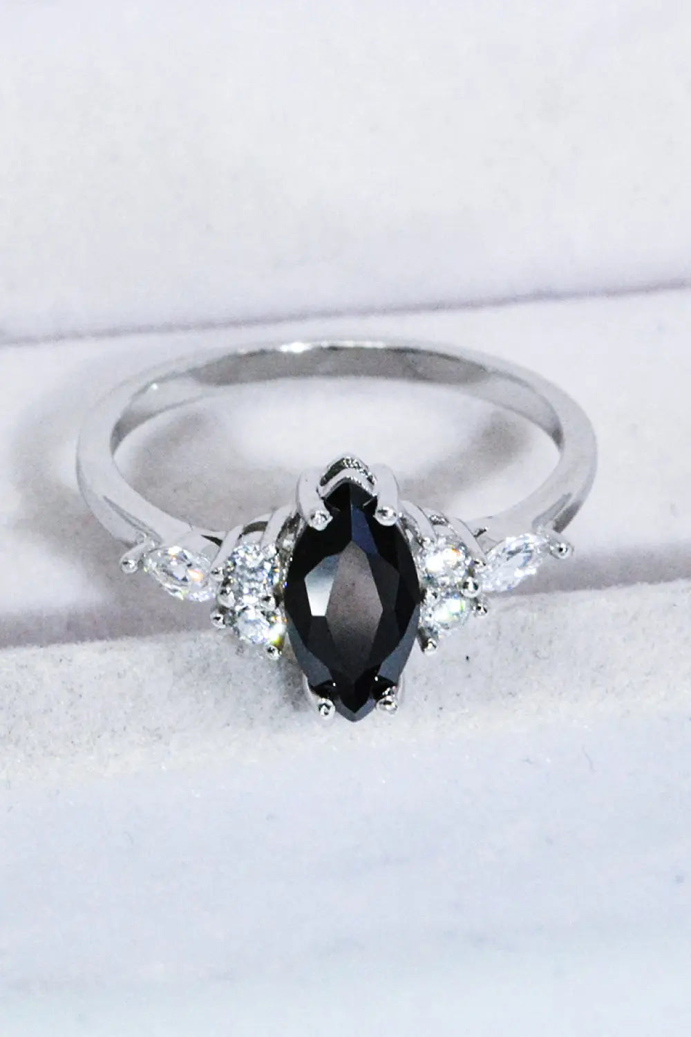 Lovcia 925 Sterling Silver Black Agate Ring-Rings-Black-5-Black