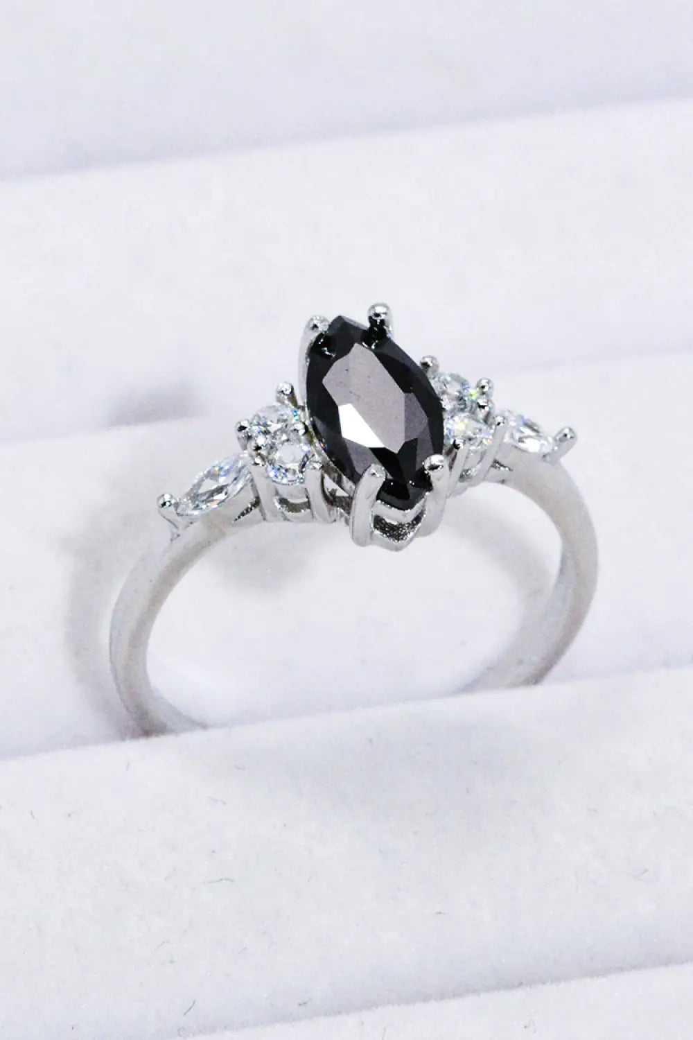 Lovcia 925 Sterling Silver Black Agate Ring-Rings-Black-5-Black