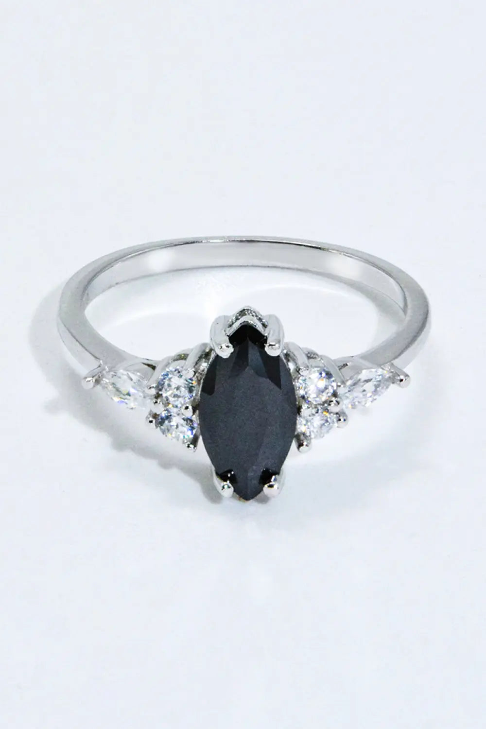Lovcia 925 Sterling Silver Black Agate Ring-Rings-Black-5-Black
