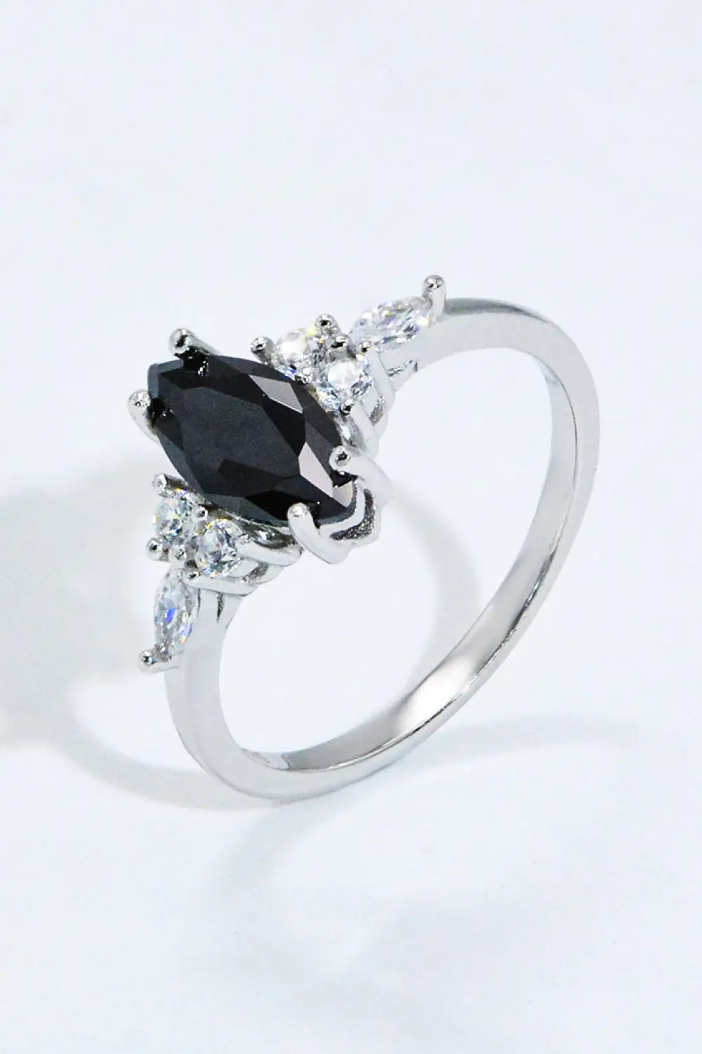 Lovcia 925 Sterling Silver Black Agate Ring-Rings-Black-5-Black