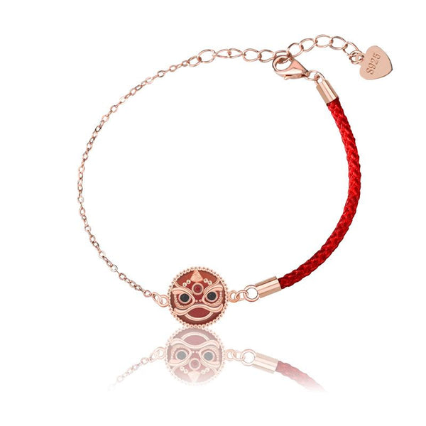 Lovcia 925 Sterling Silver Bracelet Red Natural Agate Tiger-Bracelets-