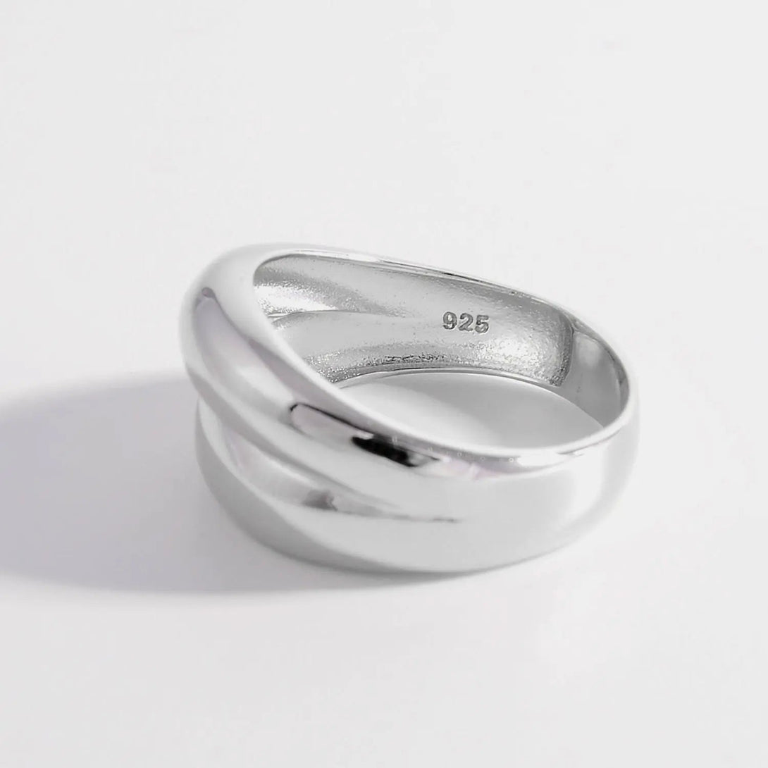Lovcia 925 Sterling Silver Bulging Ring-Rings-Silver-6-Silver