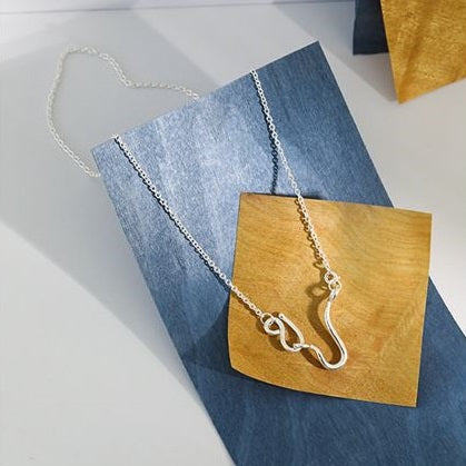 Lovcia 925 Sterling Silver Chain Link Necklace 38mm Pendant-Necklaces-