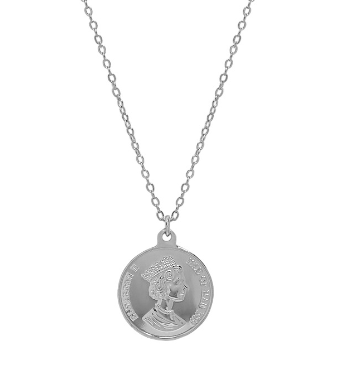Lovcia 925 Sterling Silver Coin Necklace Gold Plated 18K-Necklaces-Rhodium-Rhodium