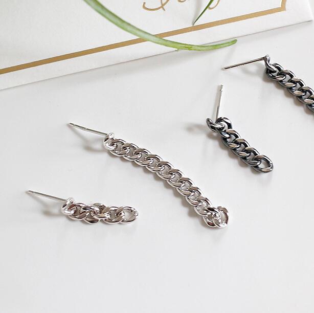 Lovcia 925 Sterling Silver Dangling Earrings Chain 4mm-Earrings-Vintage-Vintage