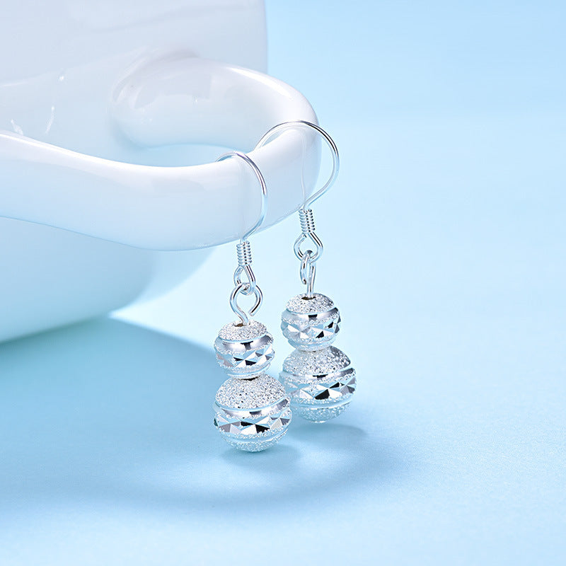 Lovcia 925 Sterling Silver Dangling Earrings Goldtone Beads-Earrings-Rose Gold-