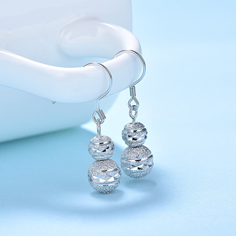 Lovcia 925 Sterling Silver Dangling Earrings Goldtone Beads-Earrings-Rose Gold-