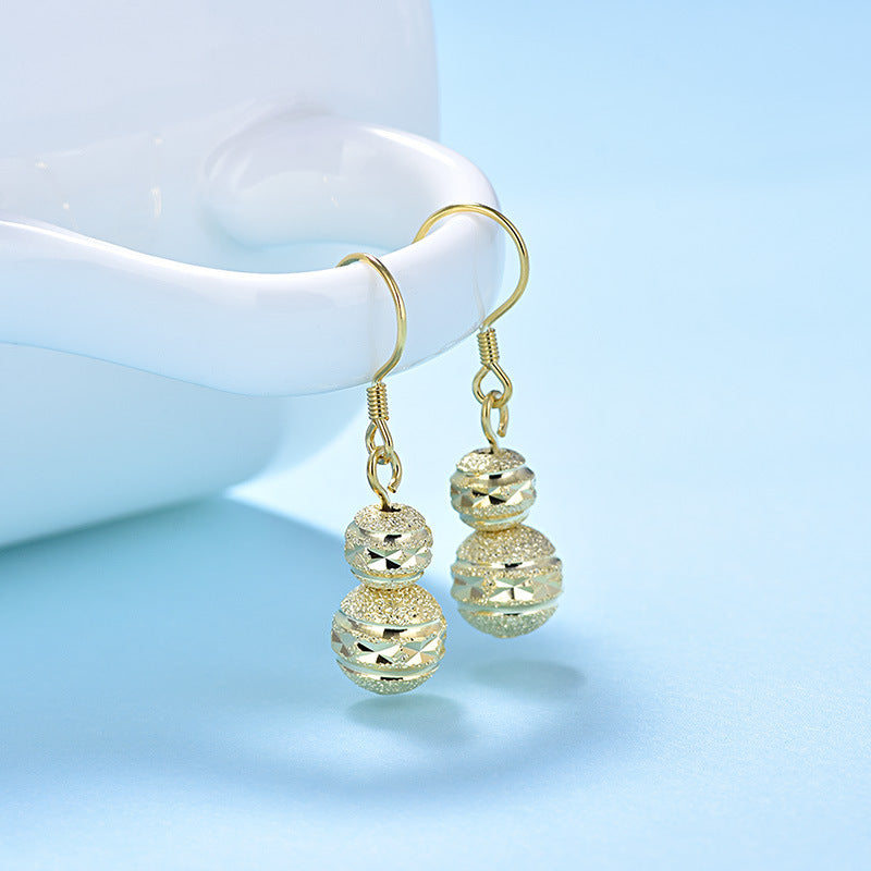 Lovcia 925 Sterling Silver Dangling Earrings Goldtone Beads-Earrings-Rose Gold-