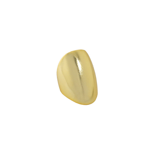 Lovcia 925 Sterling Silver Ellipse Earring Gold Plated-Earrings-Yellow Gold (Single)-