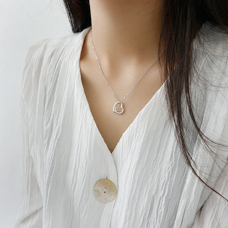 Lovcia 925 Sterling Silver Gold Plated Heart Necklace 400mm-Necklaces-Yellow Gold-Yellow Gold