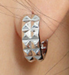 Lovcia 925 Sterling Silver Gold Plated Huggie Hoops 13.5mm-Earrings-Silver-Silver