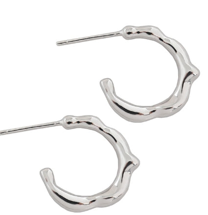 Lovcia 925 Sterling Silver Gold Tone Hoop Earrings 16mm-Earrings-Silver-