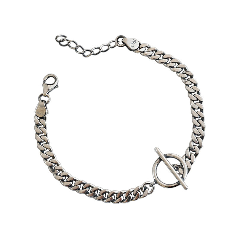 Lovcia 925 Sterling Silver Hollow Chain Bracelet 170mm-Bracelets-Vintage-Vintage