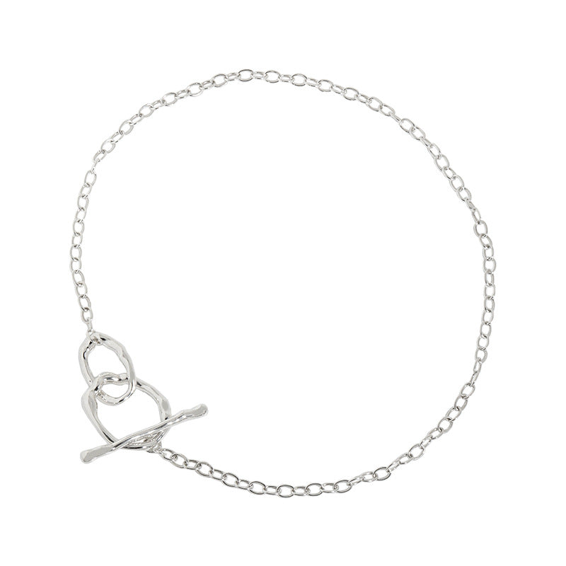 Lovcia 925 Sterling Silver Hollow Chain Choker Necklace-Necklaces-No Plating-No Plating