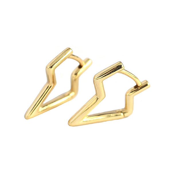 Lovcia 925 Sterling Silver Hoop Earrings Gold Plated 18mm-Earrings-Yellow Gold-