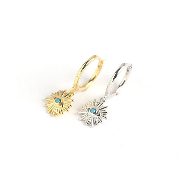 Lovcia 925 Sterling Silver Hoop Earrings Gold Plated CZ-Earrings-Yellow Gold-