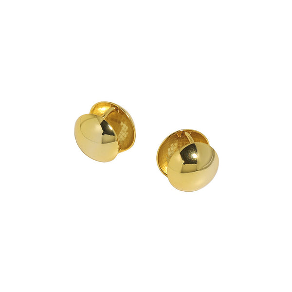 Lovcia 925 Sterling Silver Hoop Earrings Gold Tone 11.5mm-Earrings-Yellow Gold-