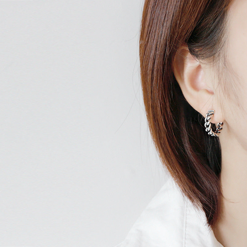 Lovcia 925 Sterling Silver Huggie Hoop Earrings 14mm 18mm-Earrings-Small Size-Small Size