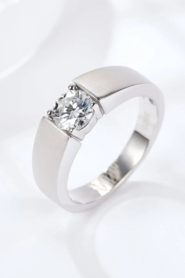 Lovcia 925 Sterling Silver I Carat Moissanite Ring-Rings-Silver-7-Silver