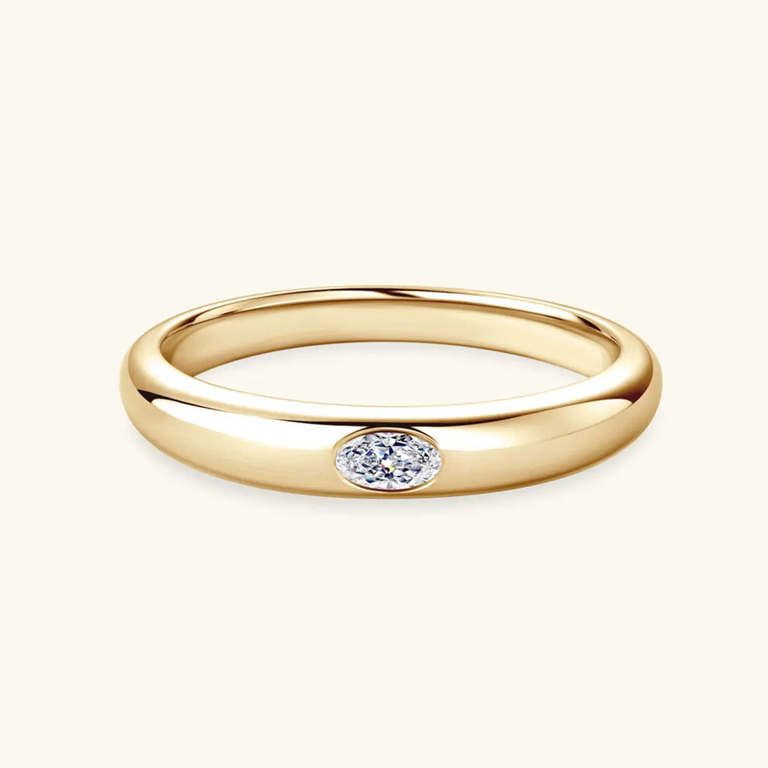 Lovcia 925 Sterling Silver Inlaid Moissanite Ring-Rings-Gold/Oval Drill-5-Gold/Oval Drill