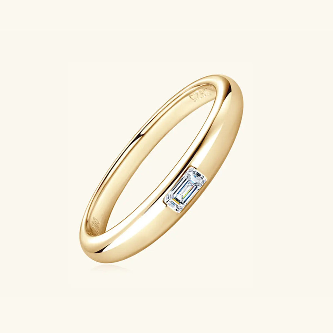 Lovcia 925 Sterling Silver Inlaid Moissanite Ring-Rings-Gold/Rectangular Drill-5-Gold/Rectangular Drill