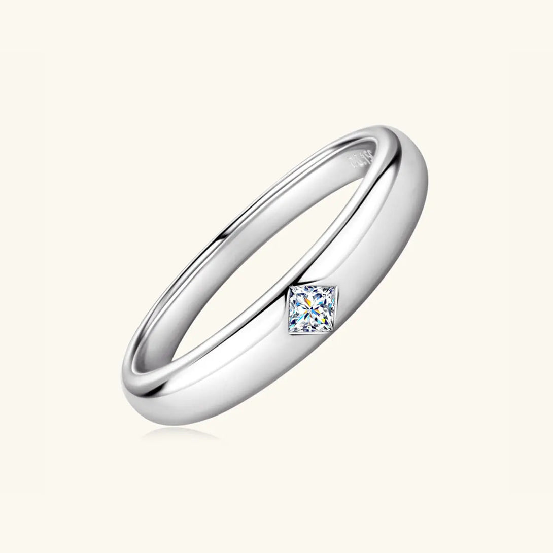 Lovcia 925 Sterling Silver Inlaid Moissanite Ring-Rings-Gold/Rectangular Drill-5-Gold/Rectangular Drill