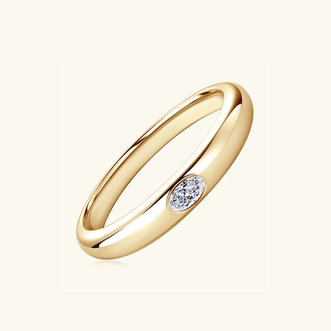 Lovcia 925 Sterling Silver Inlaid Moissanite Ring-Rings-Gold/Rectangular Drill-5-Gold/Rectangular Drill