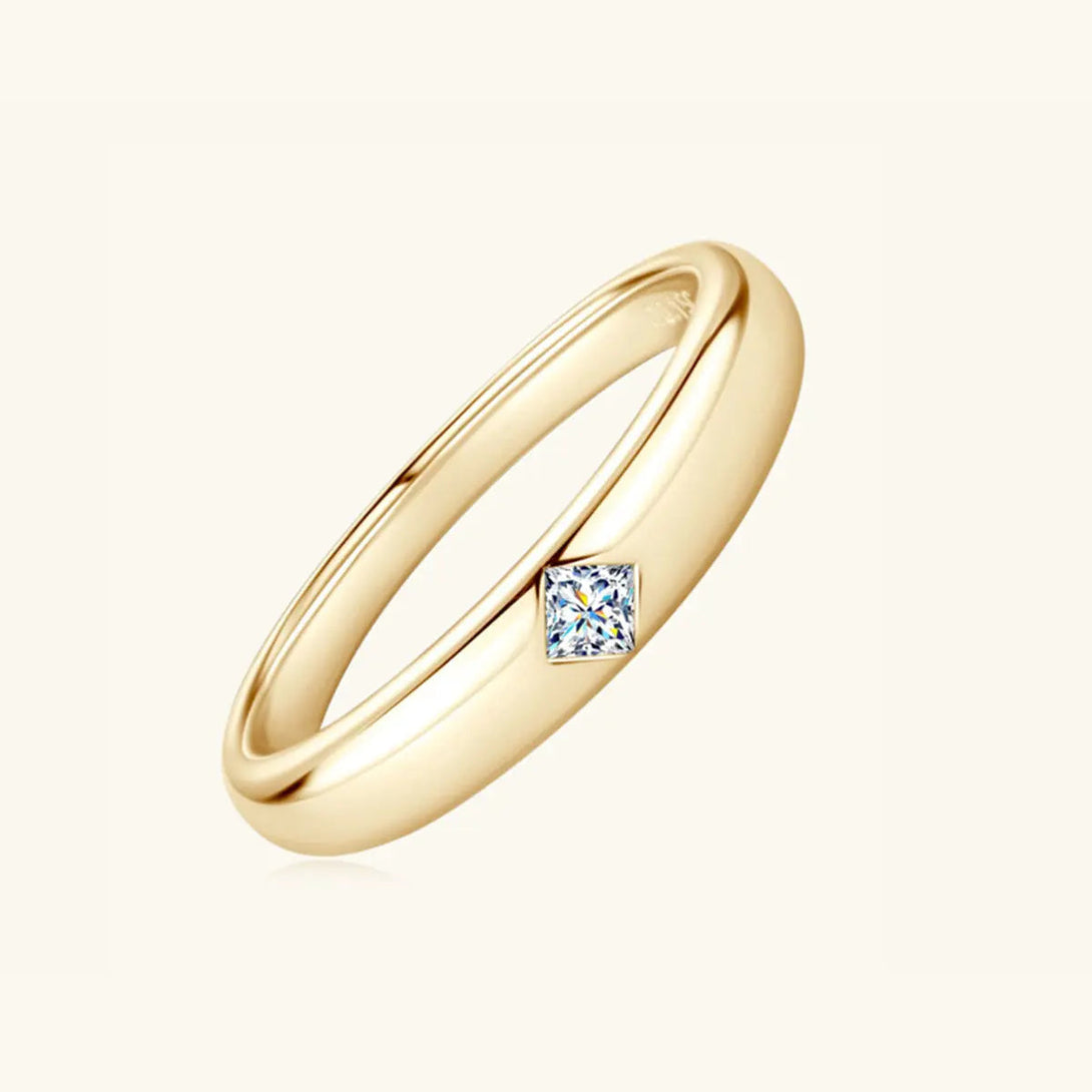Lovcia 925 Sterling Silver Inlaid Moissanite Ring-Rings-Gold/Square-shaped drill-5-Gold/Square-shaped drill