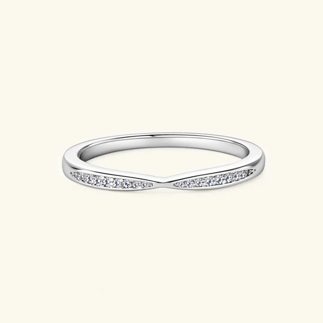 Lovcia 925 Sterling Silver Inlaid Moissanite Ring-Rings-Silver-4-Silver